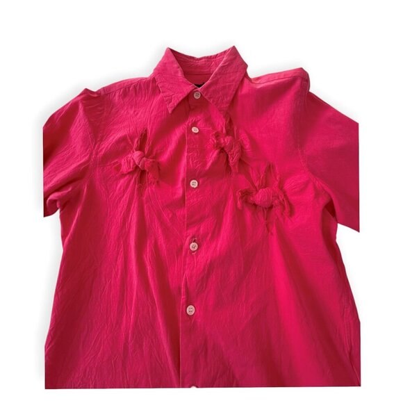 COMME des GARCONS Cut Off Knot Design Long Sleeve Shirt, Size S - Picture 7 of 14